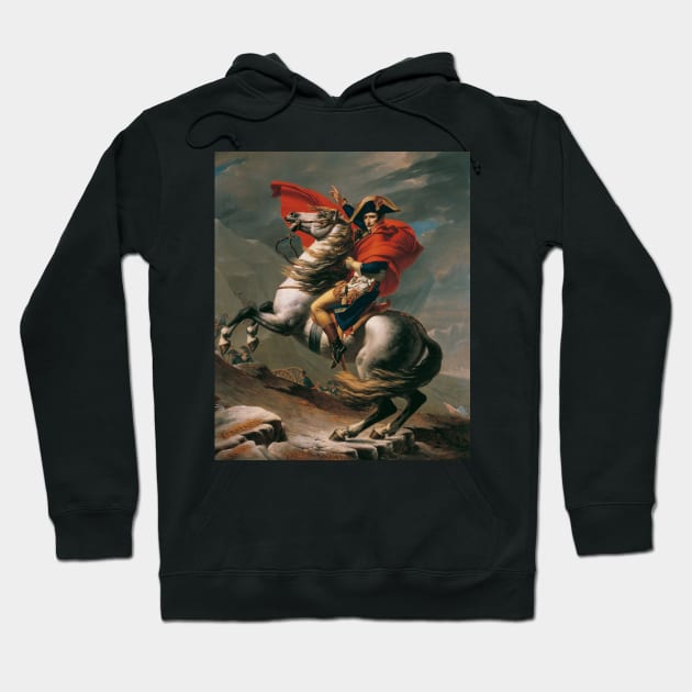 Napoleon Crossing the Alps by Jacques-Louis David Hoodie by Classic Art Stall